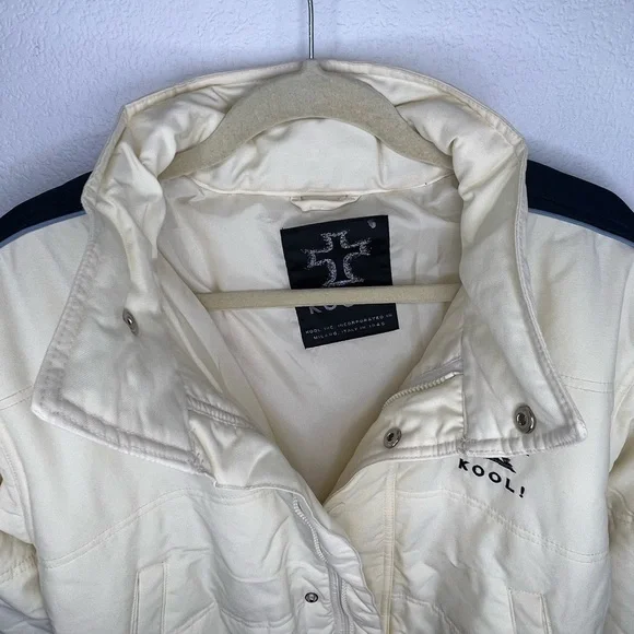 Kool! Italian Puffer Jacket White Milan Designer Winter Women’s Medium EUC - Picture 4 of 16